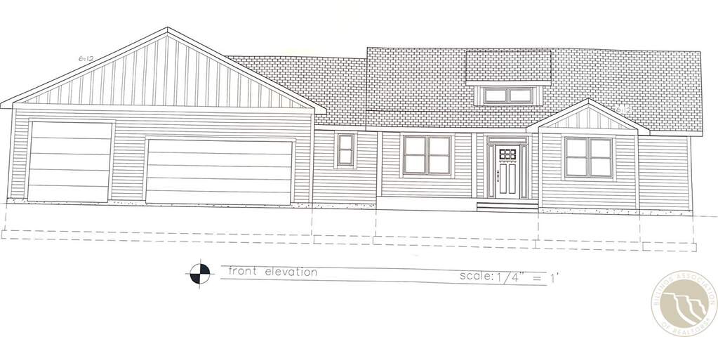 Current elevation plan for front of new constructi