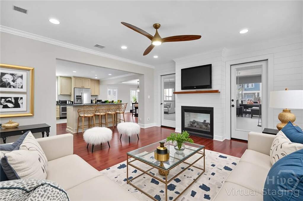 staged photo of living room