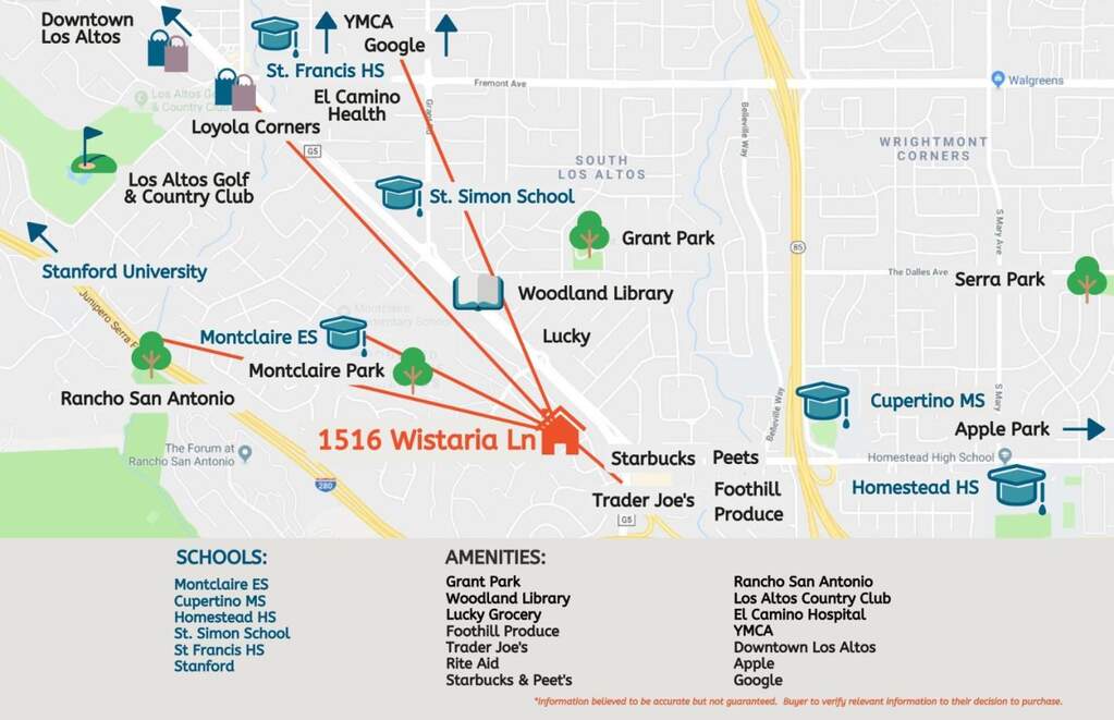 1516 Wistaria Lane, Los Altos, CA 94024