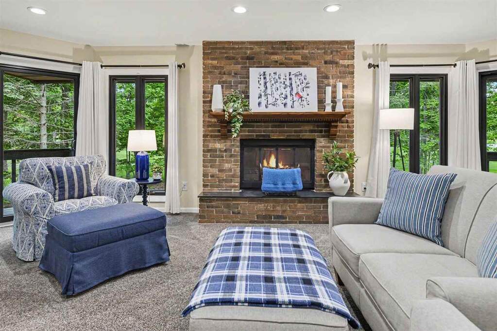 Wood Fireplace, Main Level