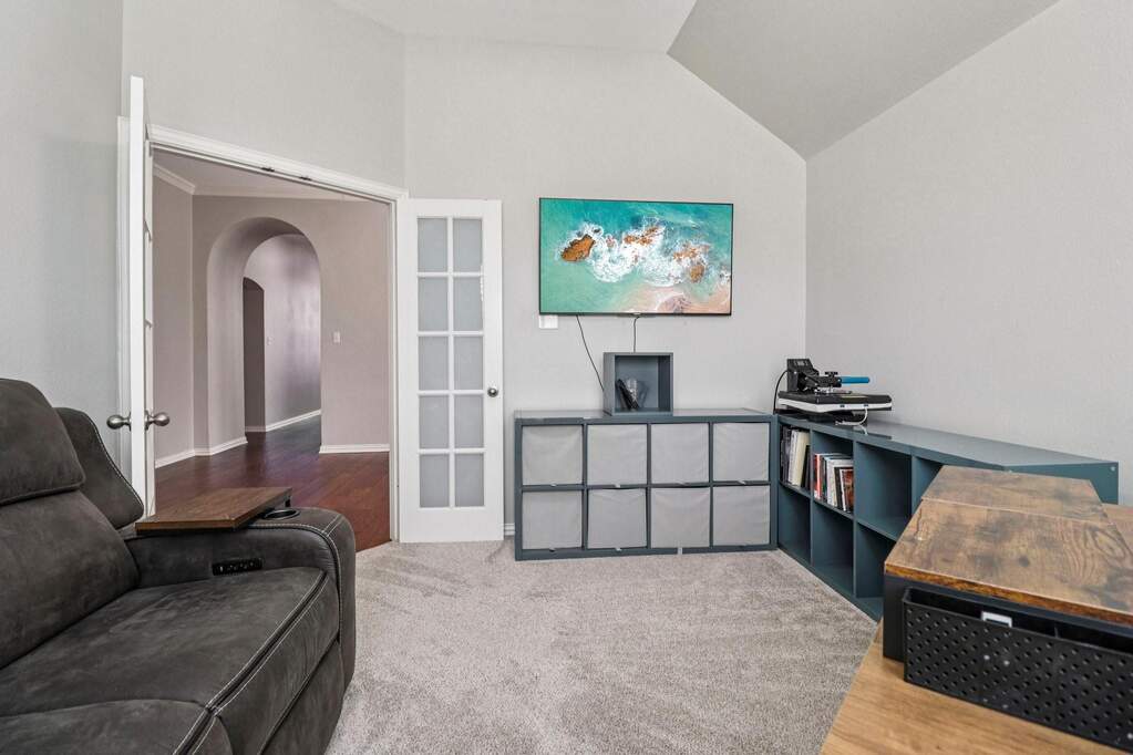 Beautiful office right at the front of the house with double doors for privacy.