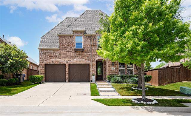 Beautiful Highland Homes 537 East facing home with upgraded concrete paver and stone walk-way, mature trees and separate fence. Upgraded Elevation E with sloped roofline, cute window boxes, c
