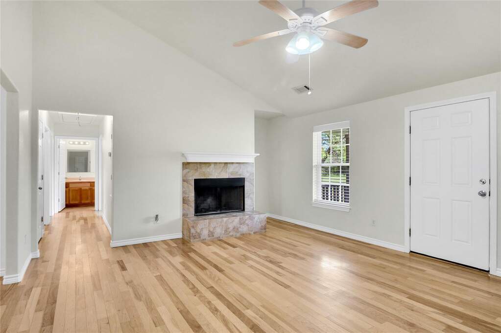 Fireplace side of living room
