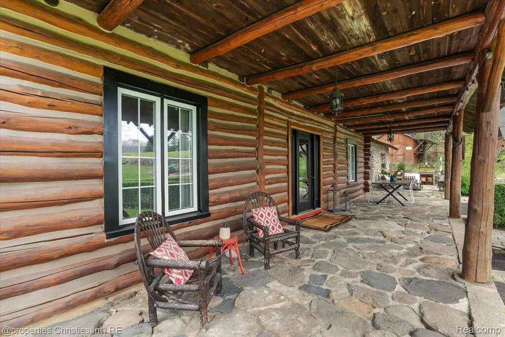 View of covered porch