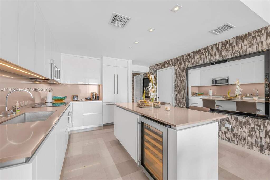 High end appliances including wine cooler