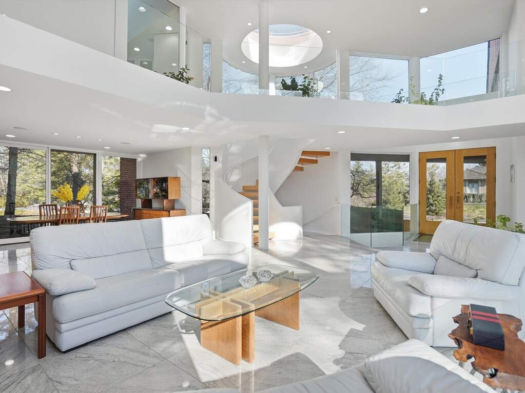 Great Room with Full Marble Floors