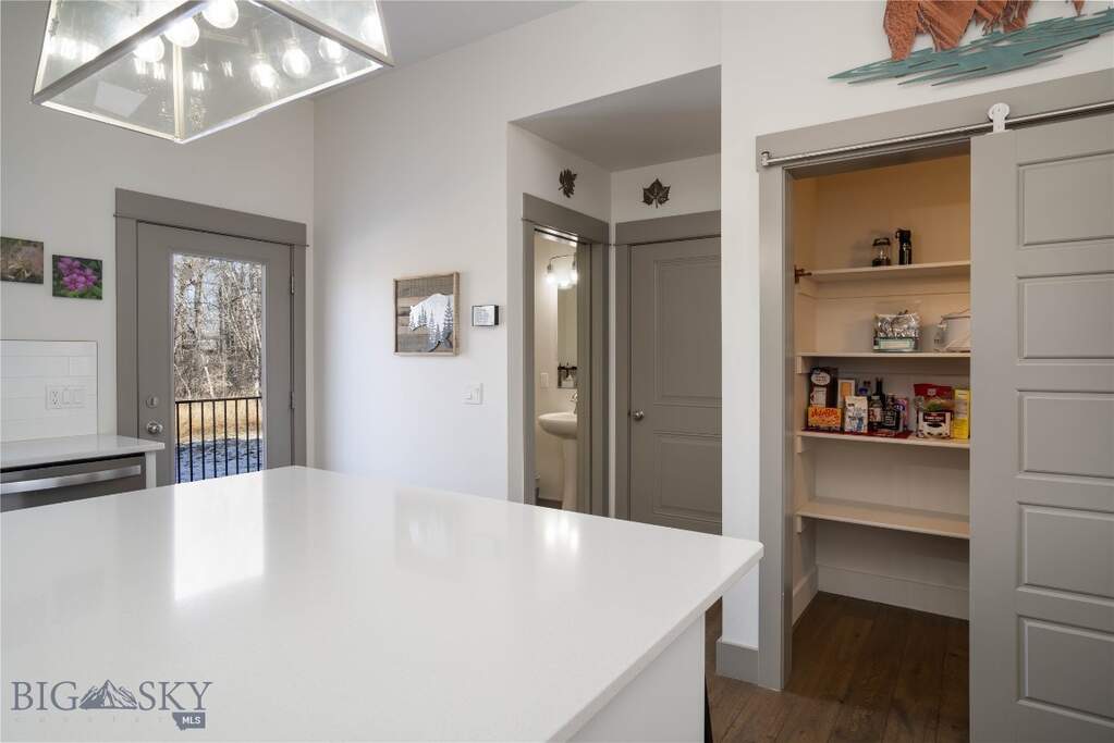 Kitchen with walk-in pantry