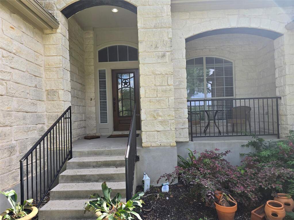 White stone exterior
