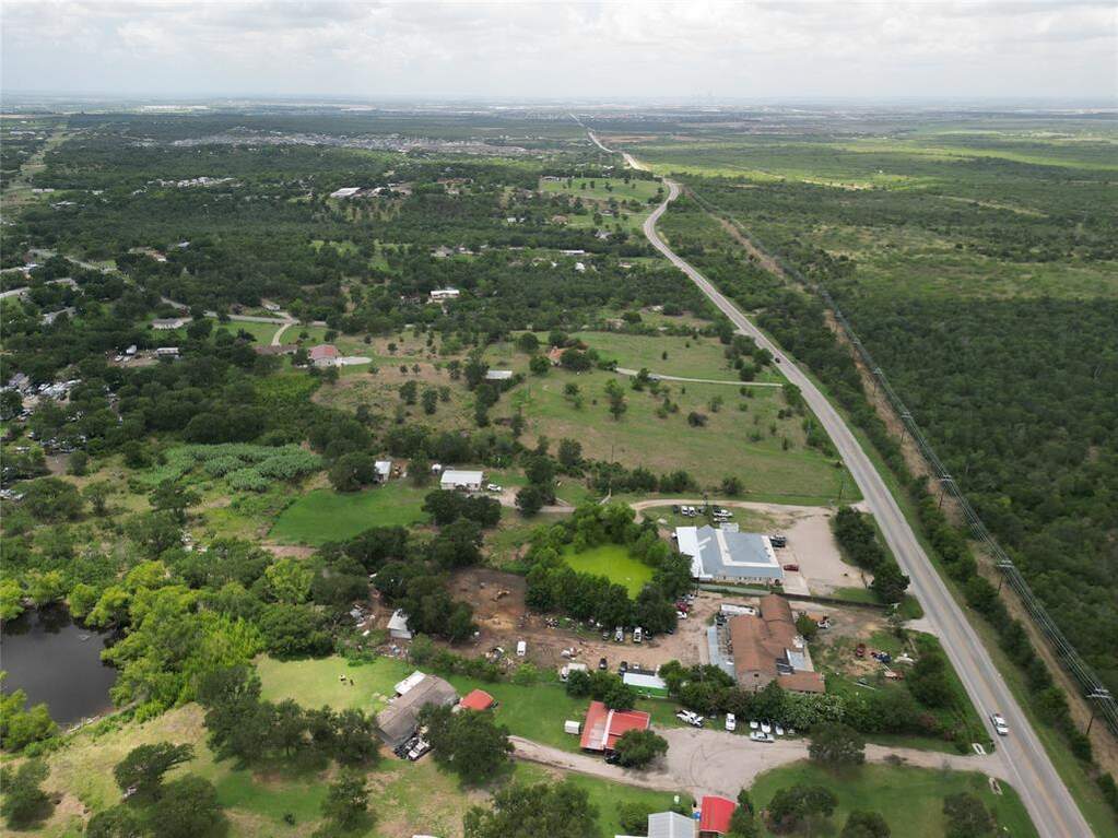 Overview of rural landscape with a large body of water