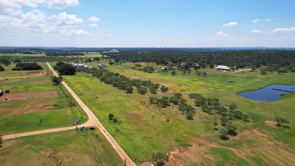 Overview of rural landscape with a large body of water