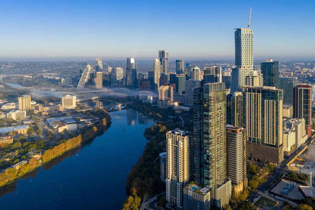 View of city featuring a large body of water