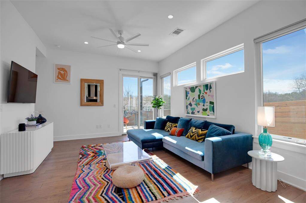Virtually staged living room